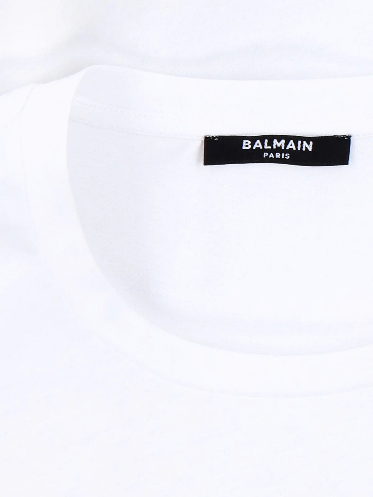 T-shirt BALMAIN stampa logo oro bianca - immagine 8