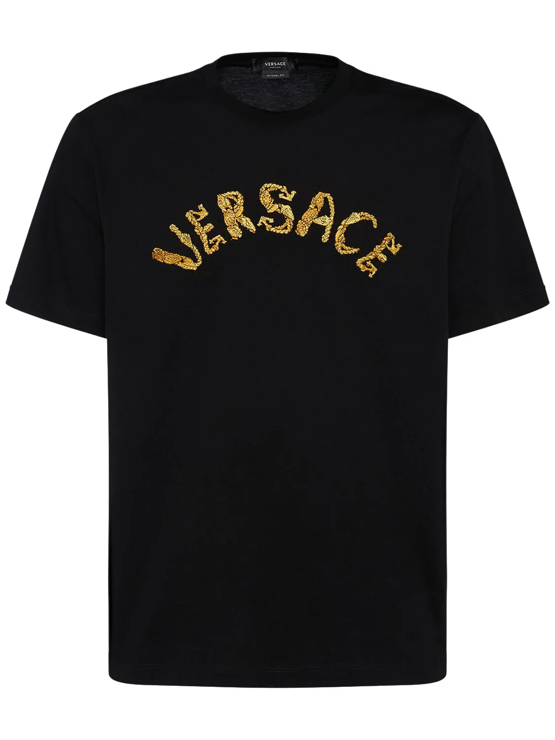 T-shirt VERSACE logo baroque ricamato nera - immagine 2