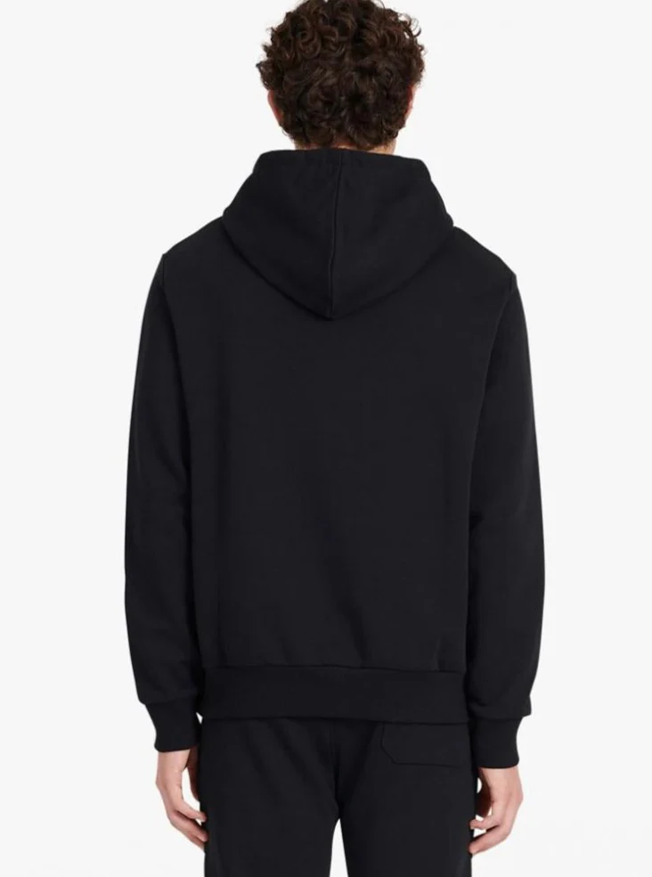 Felpa BALMAIN cappuccio logo foil nera - immagine 4