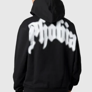 Felpa PHOBIA cappuccio foggy nera