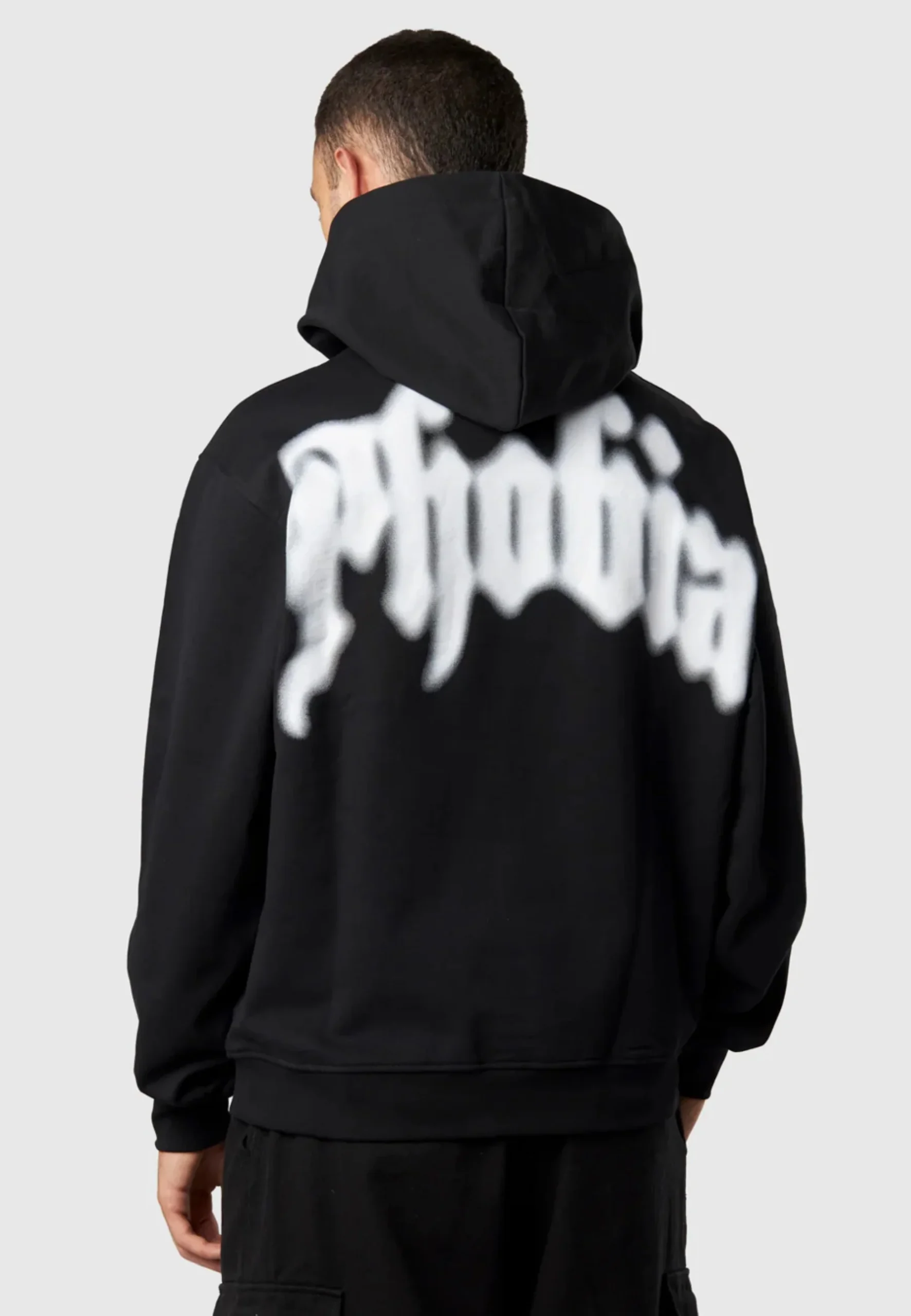 Felpa PHOBIA cappuccio foggy nera - immagine 2