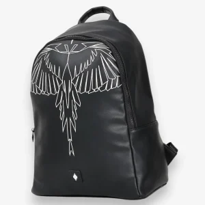 Zaino MARCELO BURLON COUNTY OF MILAN ecopelle wings bianche nero