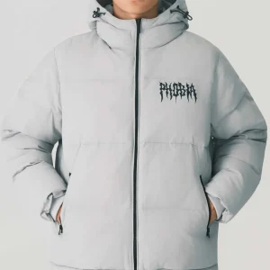 Piumino PHOBIA con cappuccio stampa tribale ice