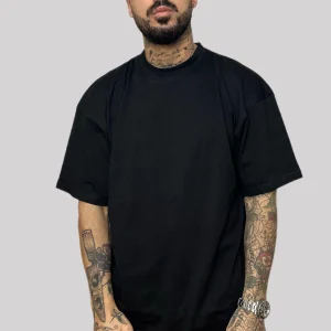 T-shirt NJB NEW JOB BRAND oversize nera