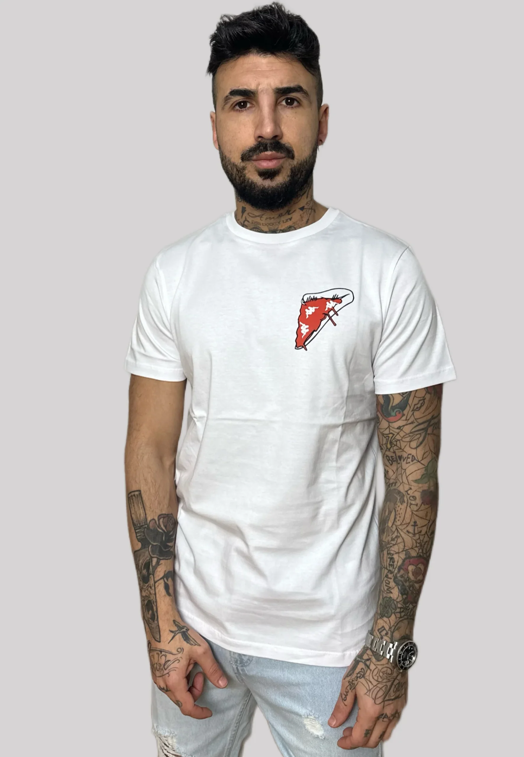 T-shirt KAPPA Authentic stampa pizza bianca - immagine 5