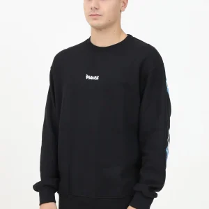 Felpa DISCLAIMER con stampa murales soccer nera