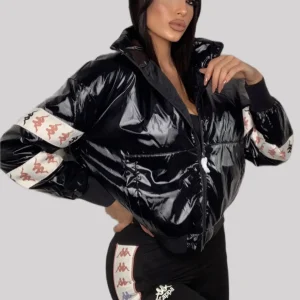 Giacca donna KAPPA 222 Banda nero/brown/bianco