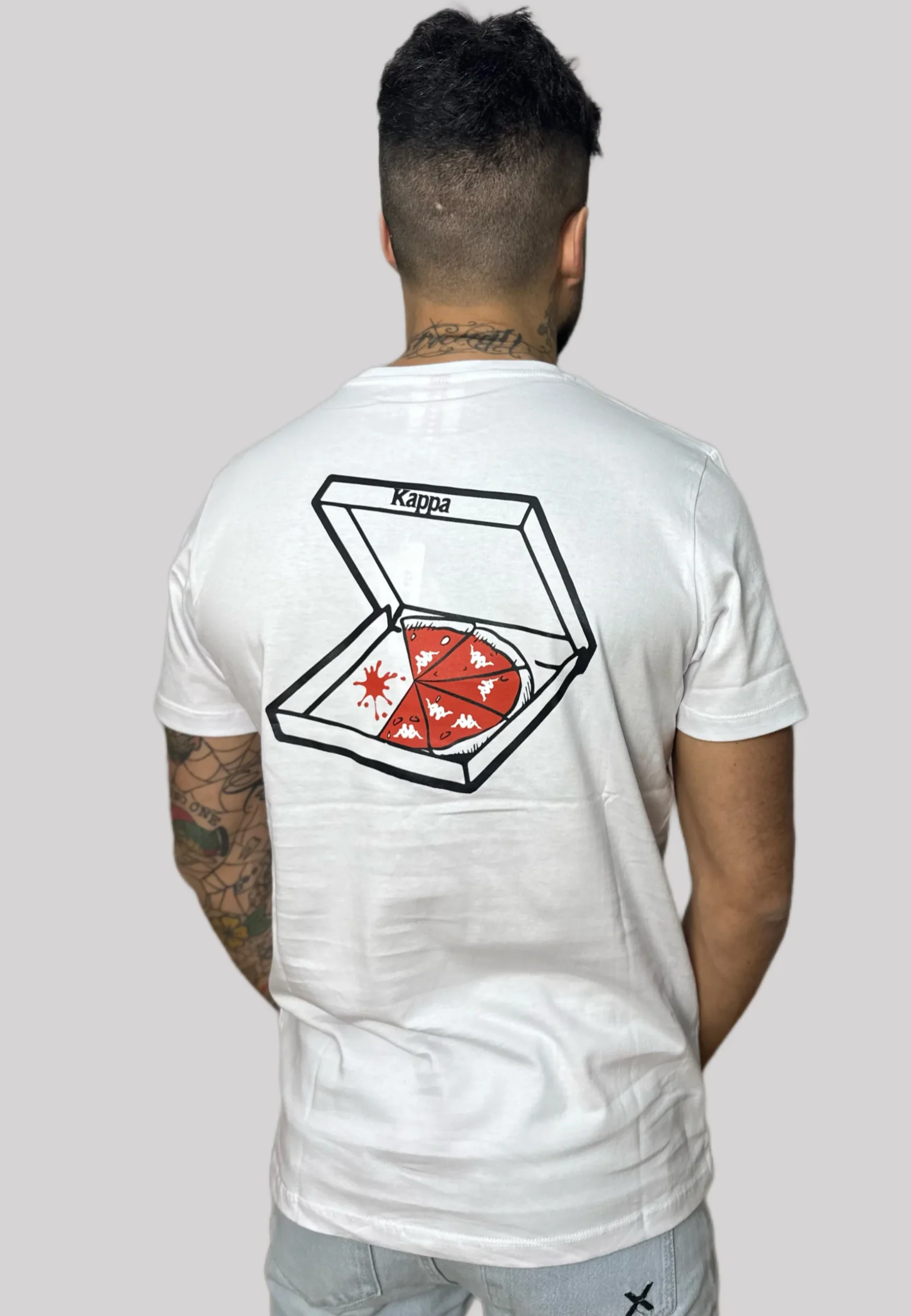 T-shirt KAPPA Authentic stampa pizza bianca - immagine 4