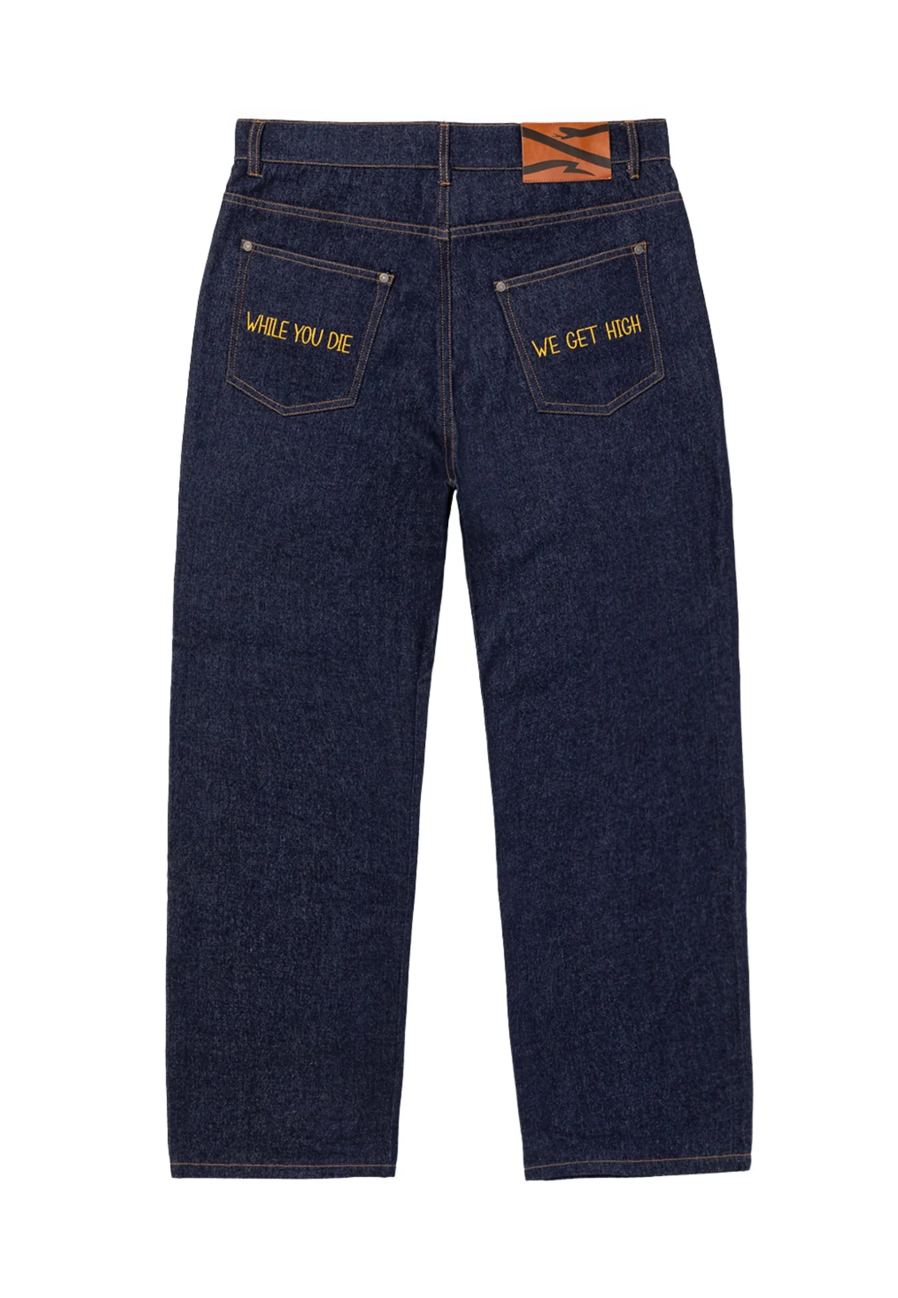 Jeans PROPAGANDA peak con ricamo in raw denim - immagine 3
