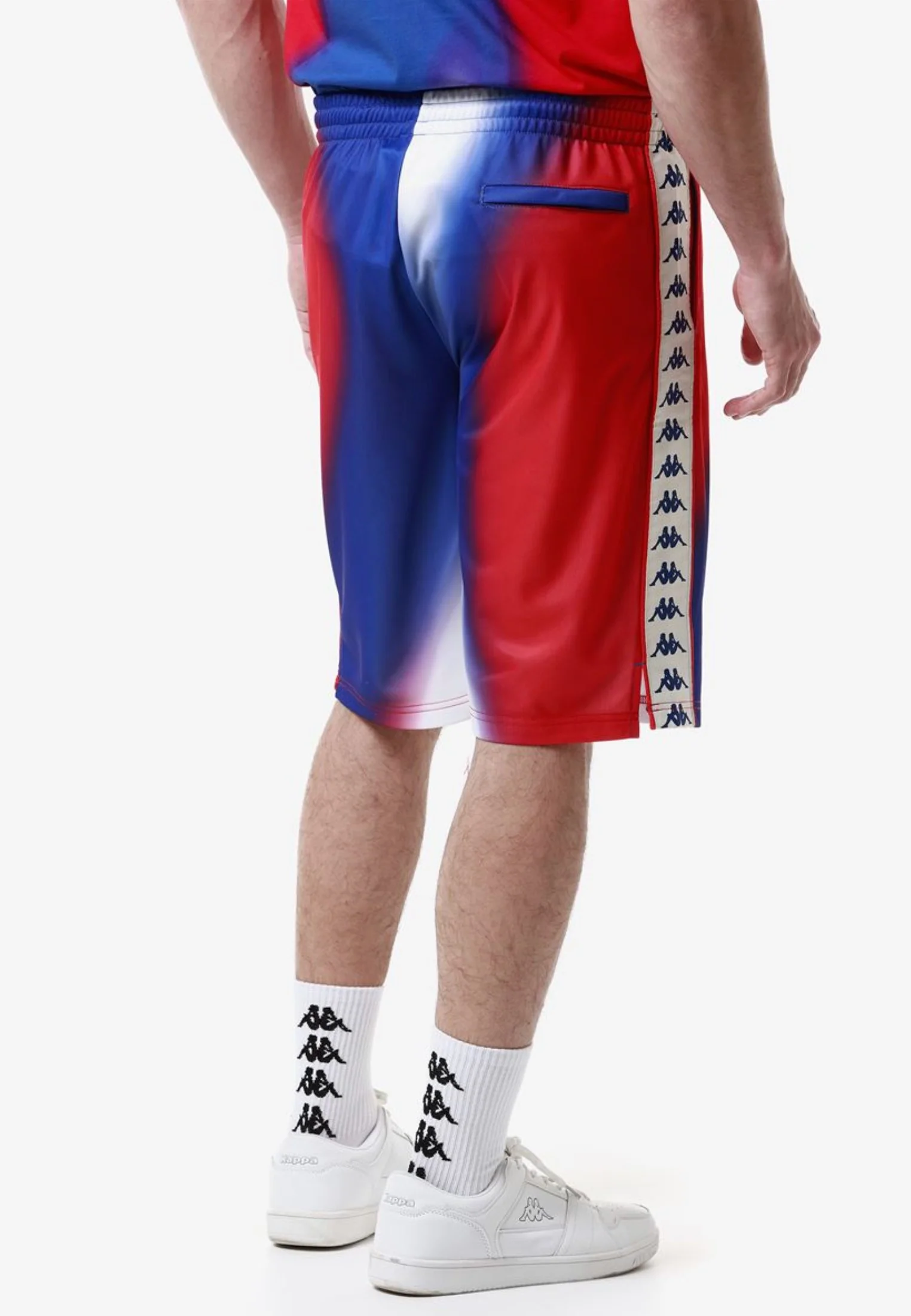 Completino estivo KAPPA 222 Banda t-shirt + pantaloncino Graphik blue royal/rosso/bianco - immagine 4