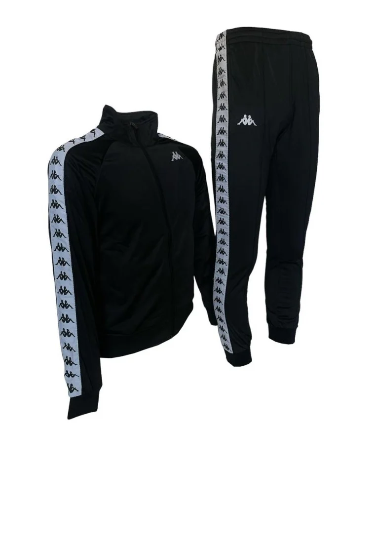 Completo tuta KAPPA 222 Banda giacca + pantalone nero/bianco - immagine 7