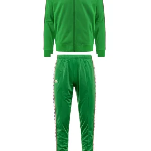 Completo tuta KAPPA 222 Banda giacca + pantalone verde/bianco antico/rosso
