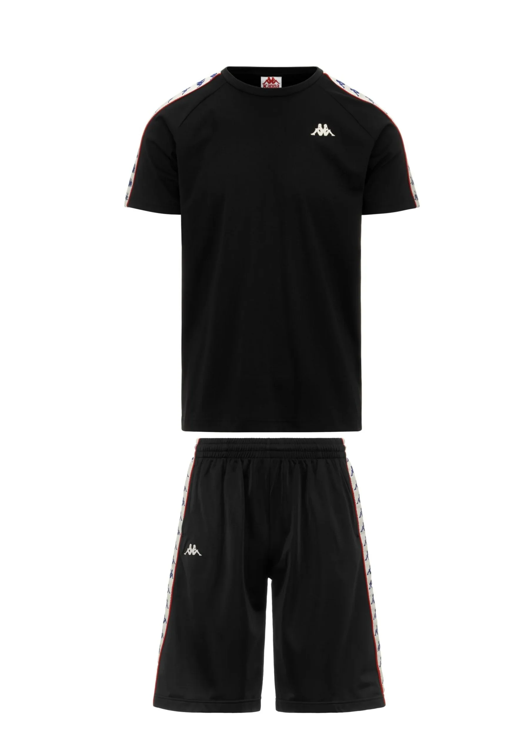 Completino estivo KAPPA 222 Banda t-shirt + pantaloncino bianco nero/bianco antico/rosso - immagine 2