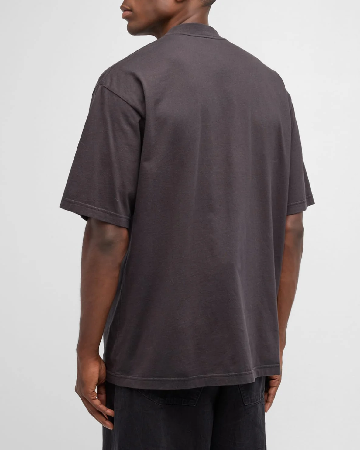 T-shirt BALENCIAGA stampa sports oversize vintage nero slavato - immagine 4