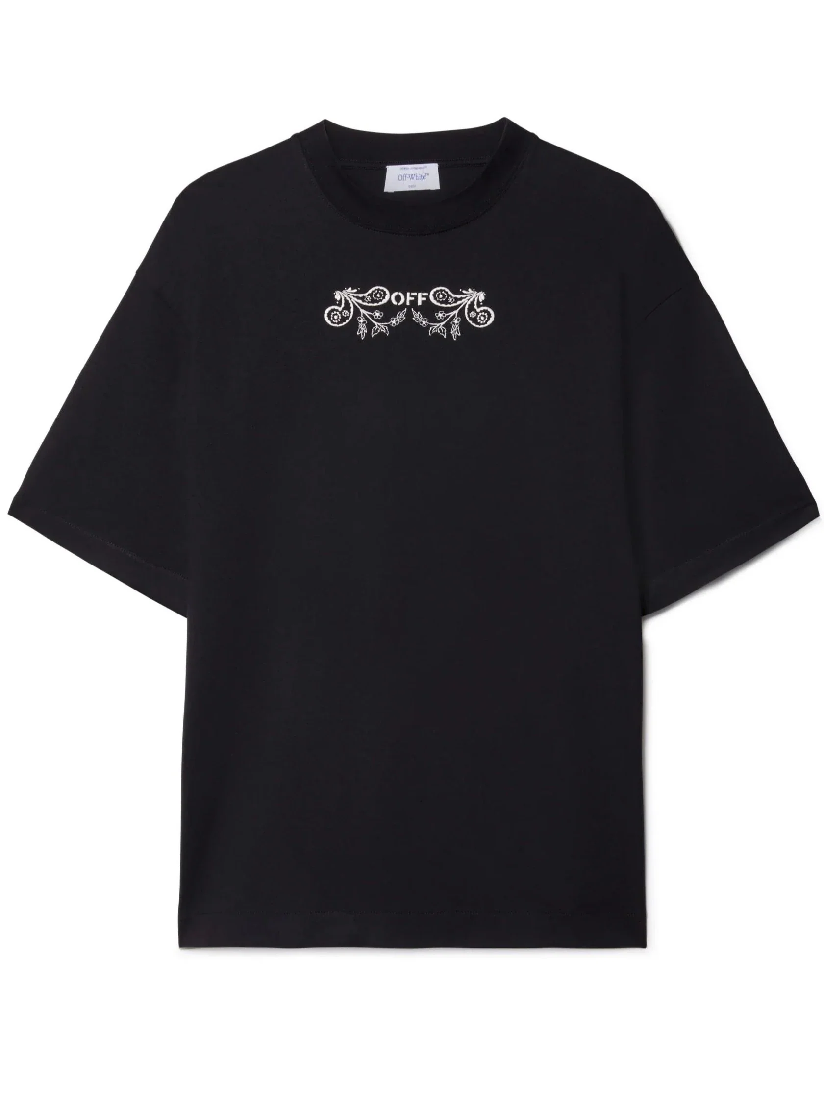 T-shirt OFF-WHITE con ricamo Tattoo Bandana Arrow Skate oversize nera - immagine 5