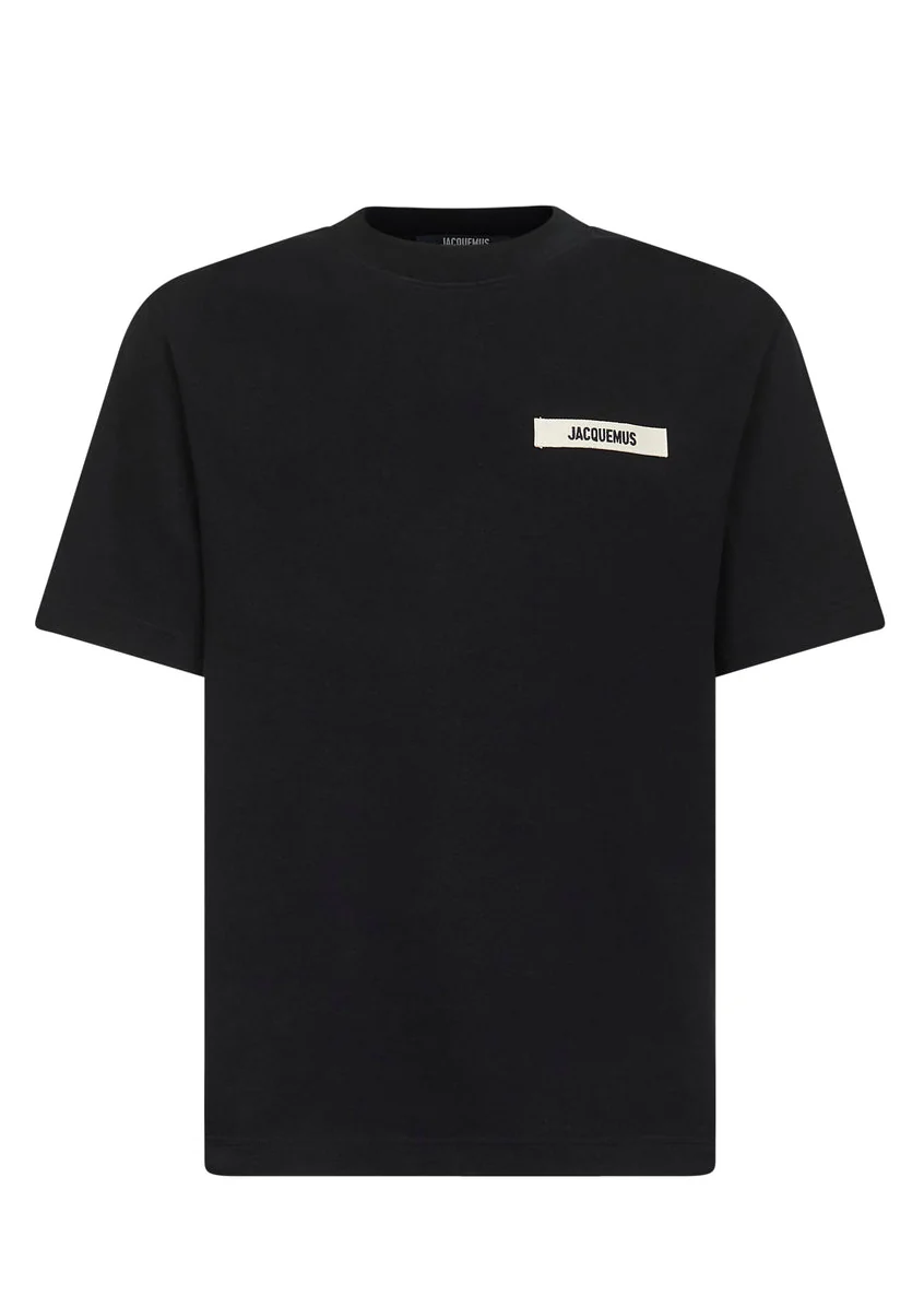 T-shirt JACQUEMUS gros grain nera - immagine 2