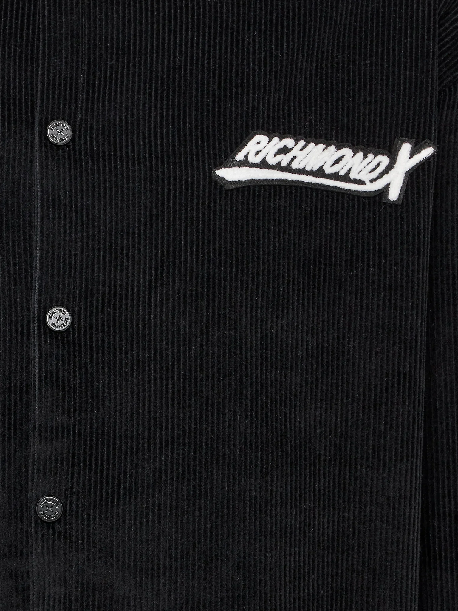 Camicia RICHMOND X in velluto a coste con logo nero - immagine 6