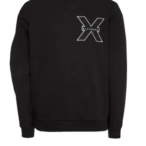 Felpa RICHMOND X stampa logo nero