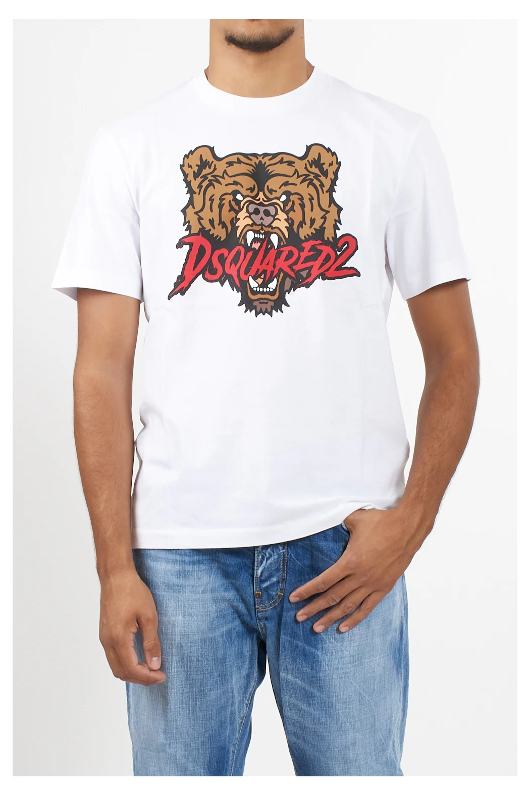 T-shirt DSQUARED2 Bear logo bianca - immagine 3