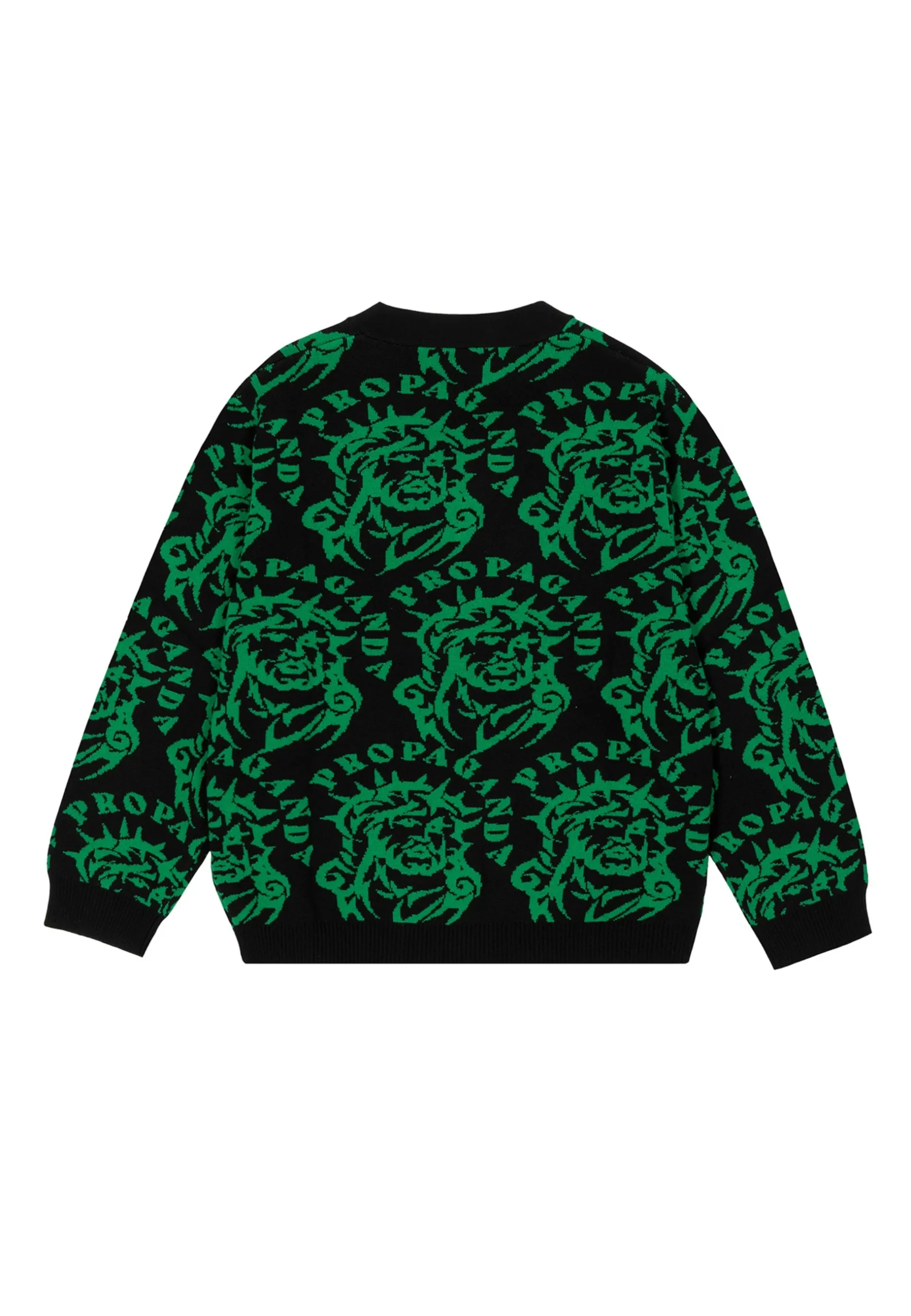 Cardigan PROPAGANDA maglione sacred nero verde - immagine 4