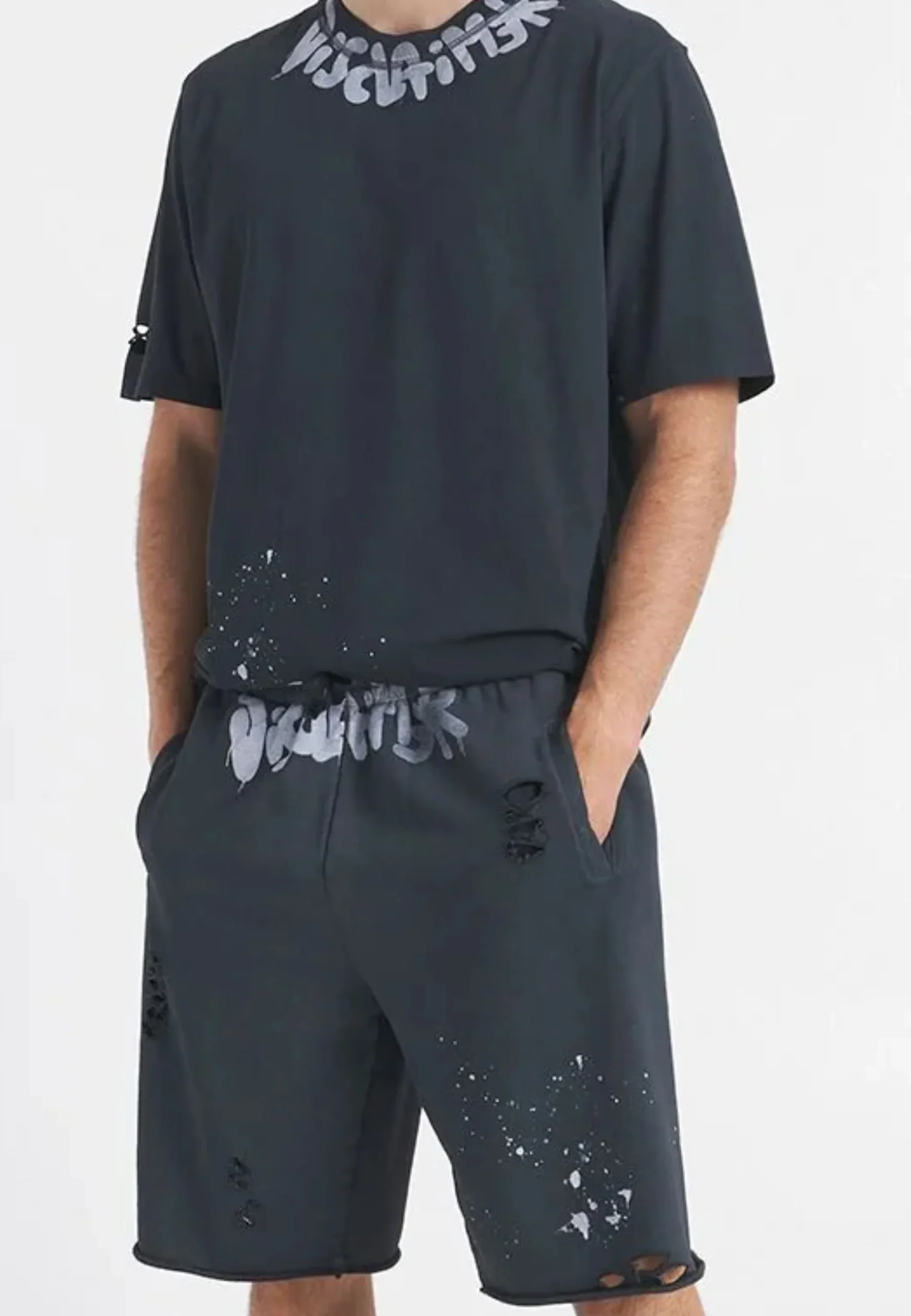 Completino DISCLAIMER t-shirt + bermuda wash stone - immagine 3