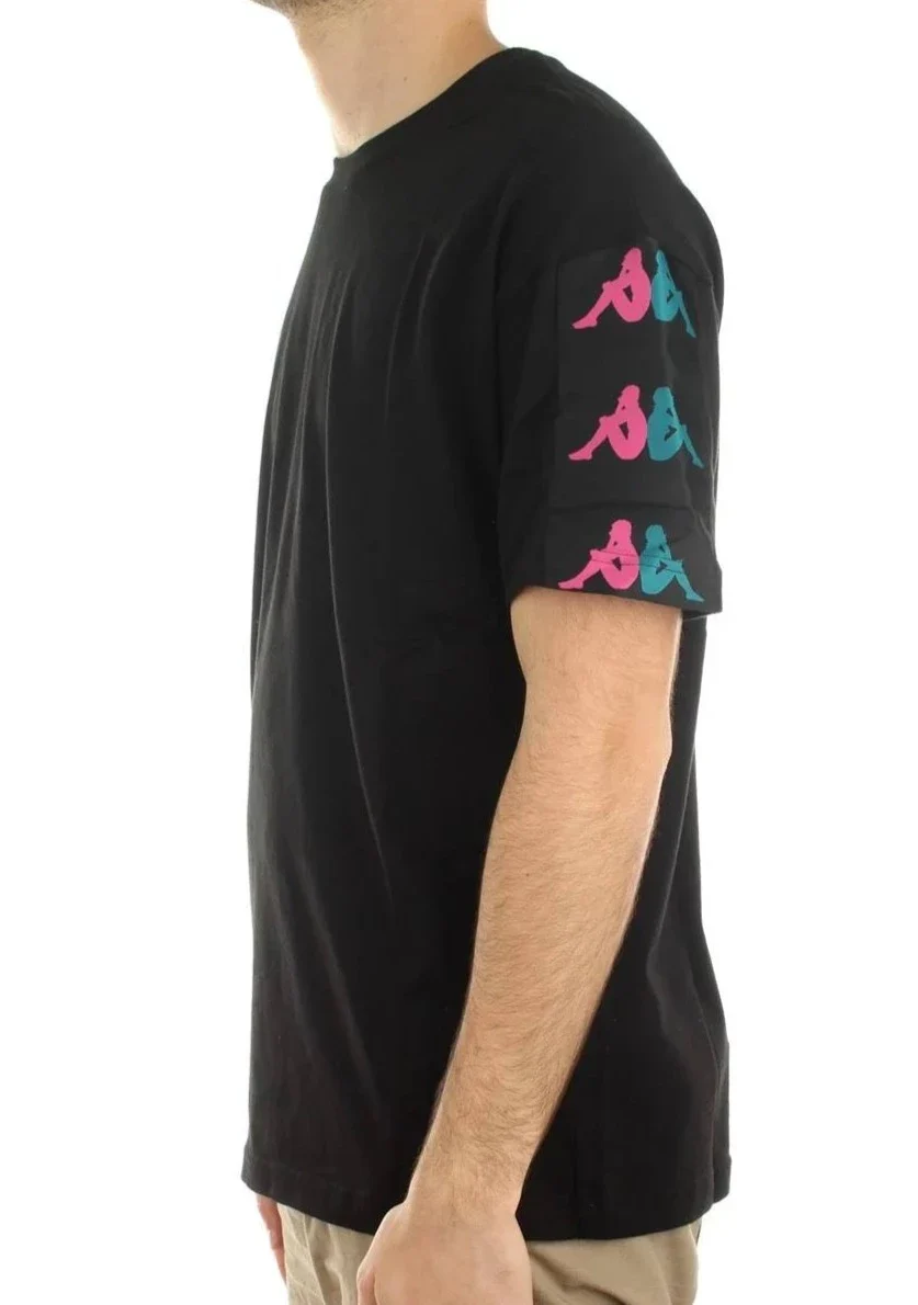 T-shirt KAPPA 222 Banda 10 Lilla nero