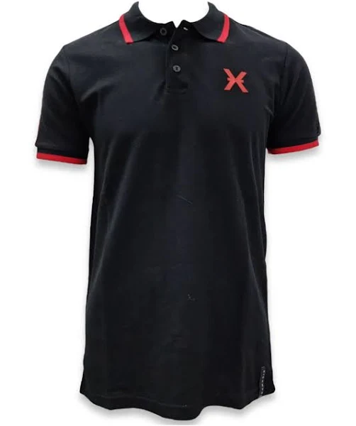 Maglia Polo JOHN RICHMOND banda logata nero/rosso - immagine 6