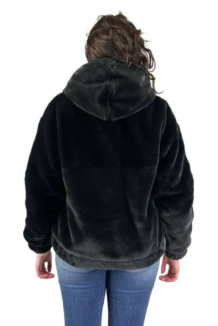 Giubbino donna PYREX eco-pelliccia nero - immagine 5