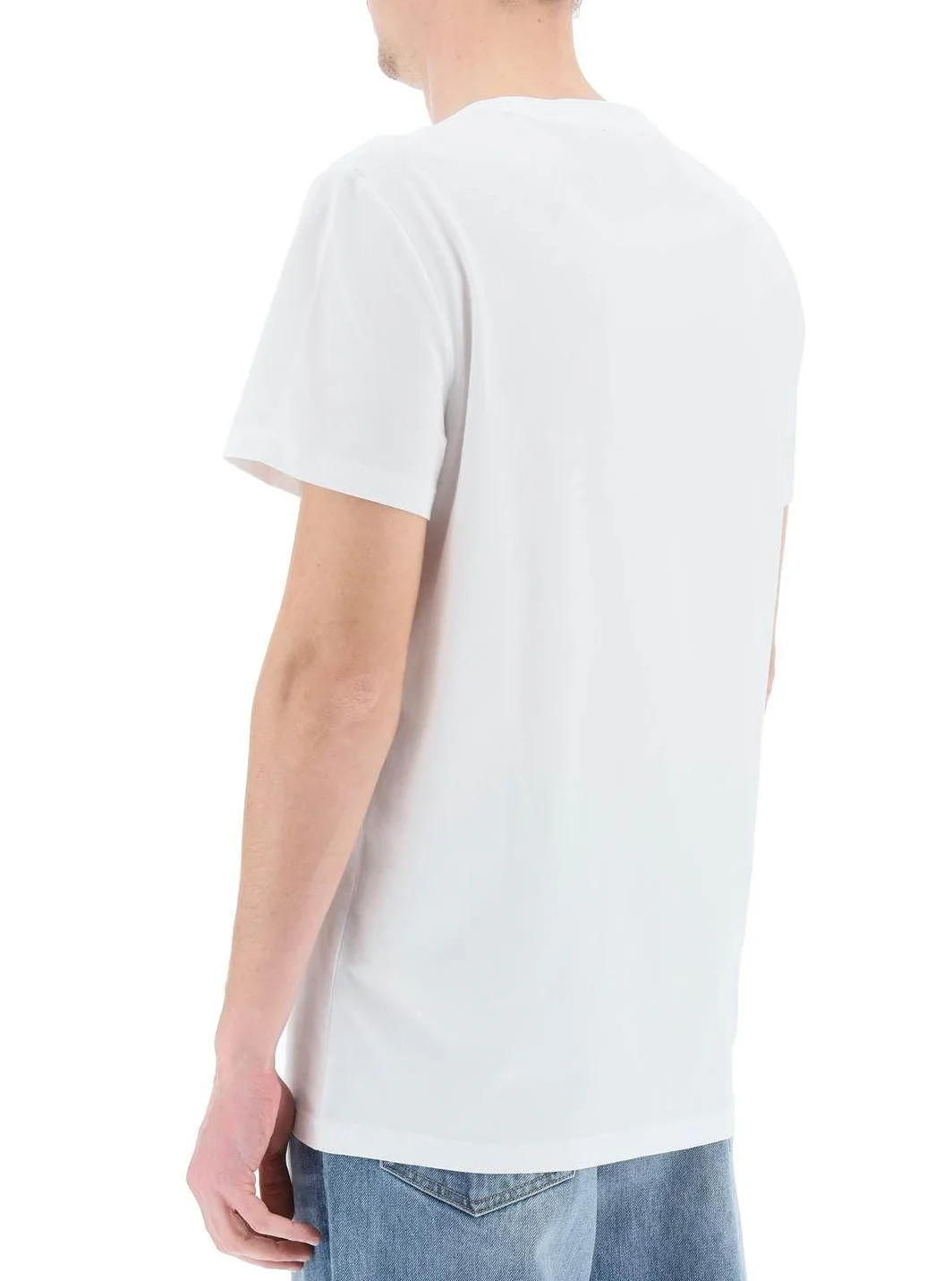 T-shirt BALMAIN stampa logo oro bianca - immagine 6