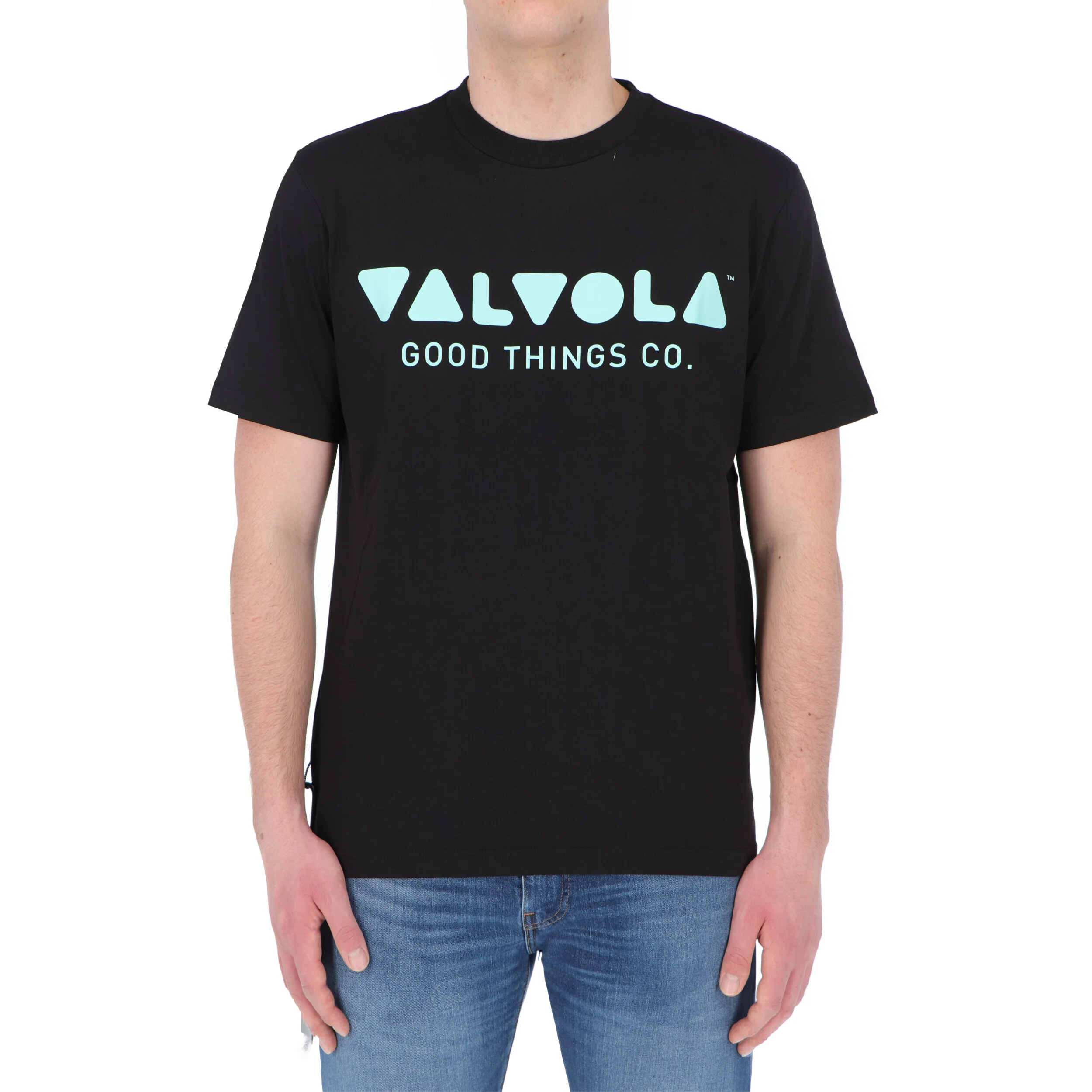 T-Shirt VALVOLA nero/blu marino - immagine 2