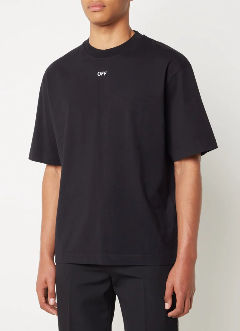 T-shirt OFF-WHITE stampa double moon Arrow Skate oversize nera - immagine 3