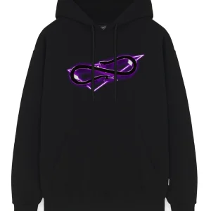 Felpa PROPAGANDA cappuccio logo vice nera